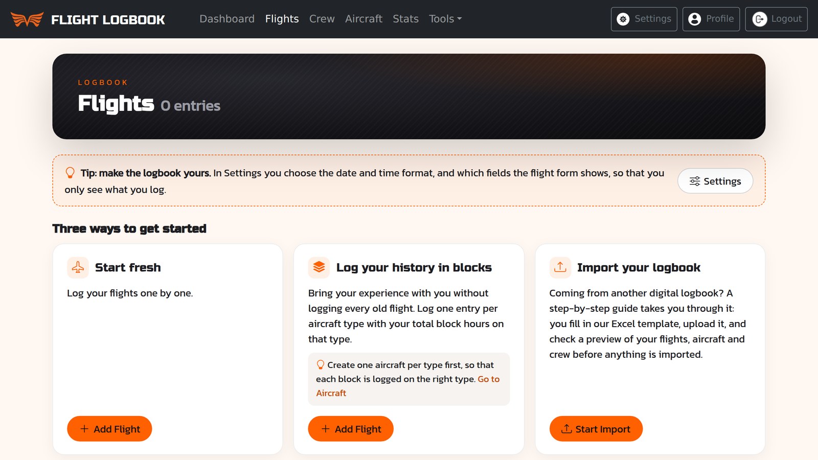 Three Ways to Bring Your Flight History Into a Digital Logbook
